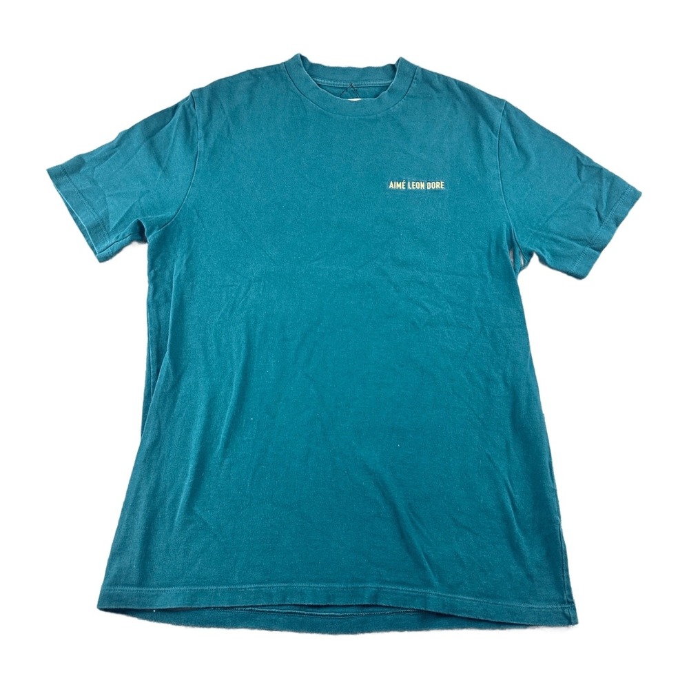 Aime Leon Dore T-Shirt Men S Green 100% Cotton Canada Made Streetwear Skater